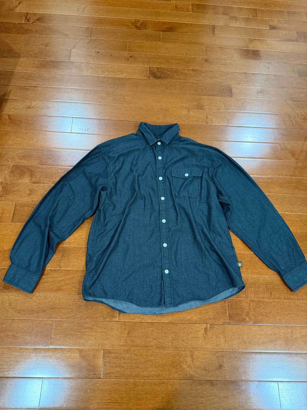 Howler Brothers Cotton Blend Long Sleeve Button Down Heed The Call Top Sz. L